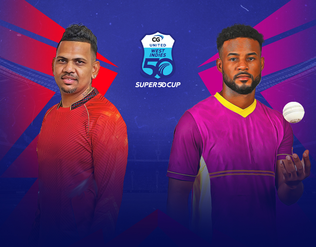 Match 28 of cg united super50 cup, 2023: t&t red force vs barbados pride banner