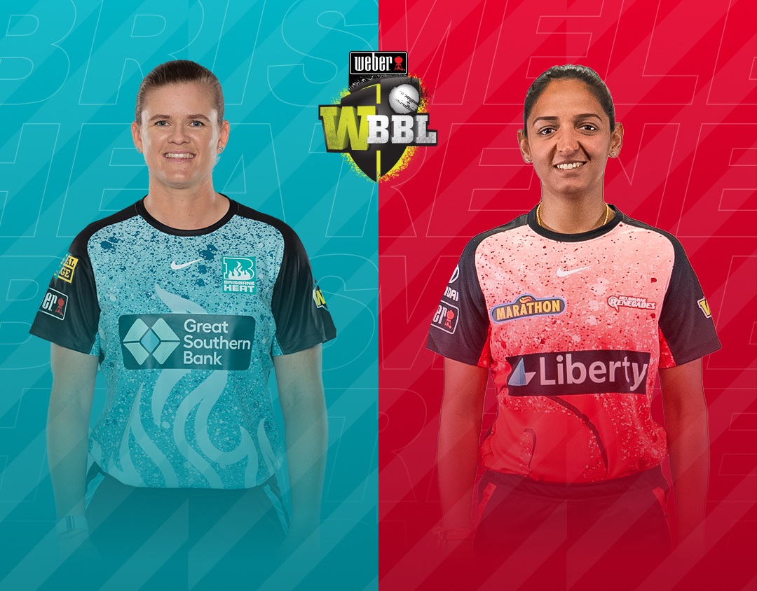 Match 43 of weber wbbl 2023: brisbane heat women vs melbourne renegades women banner
