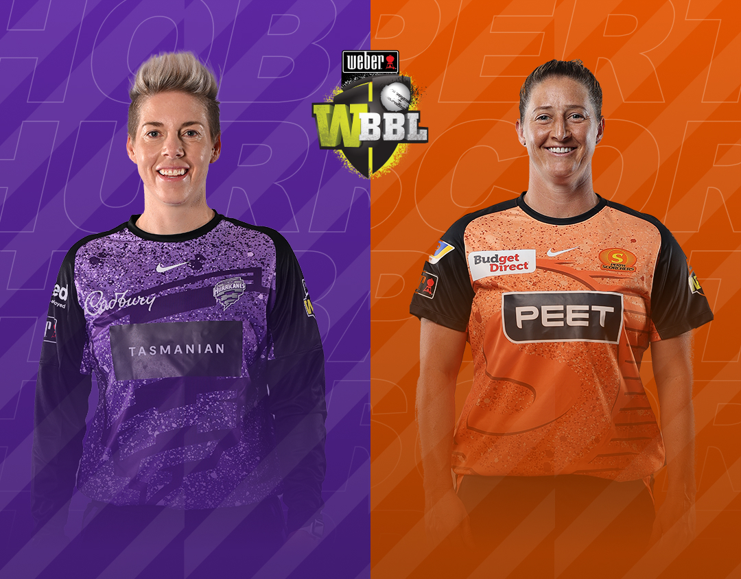 Match 3 of weber wbbl 2023: hobart hurricanes women vs perth scorchers women banner