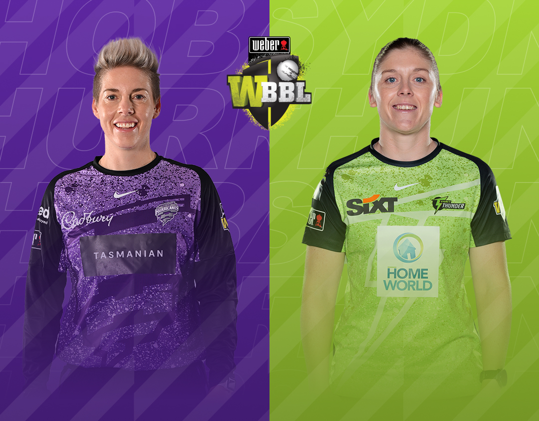 Match 17 of weber wbbl 2023: hobart hurricanes women vs sydney thunder women banner