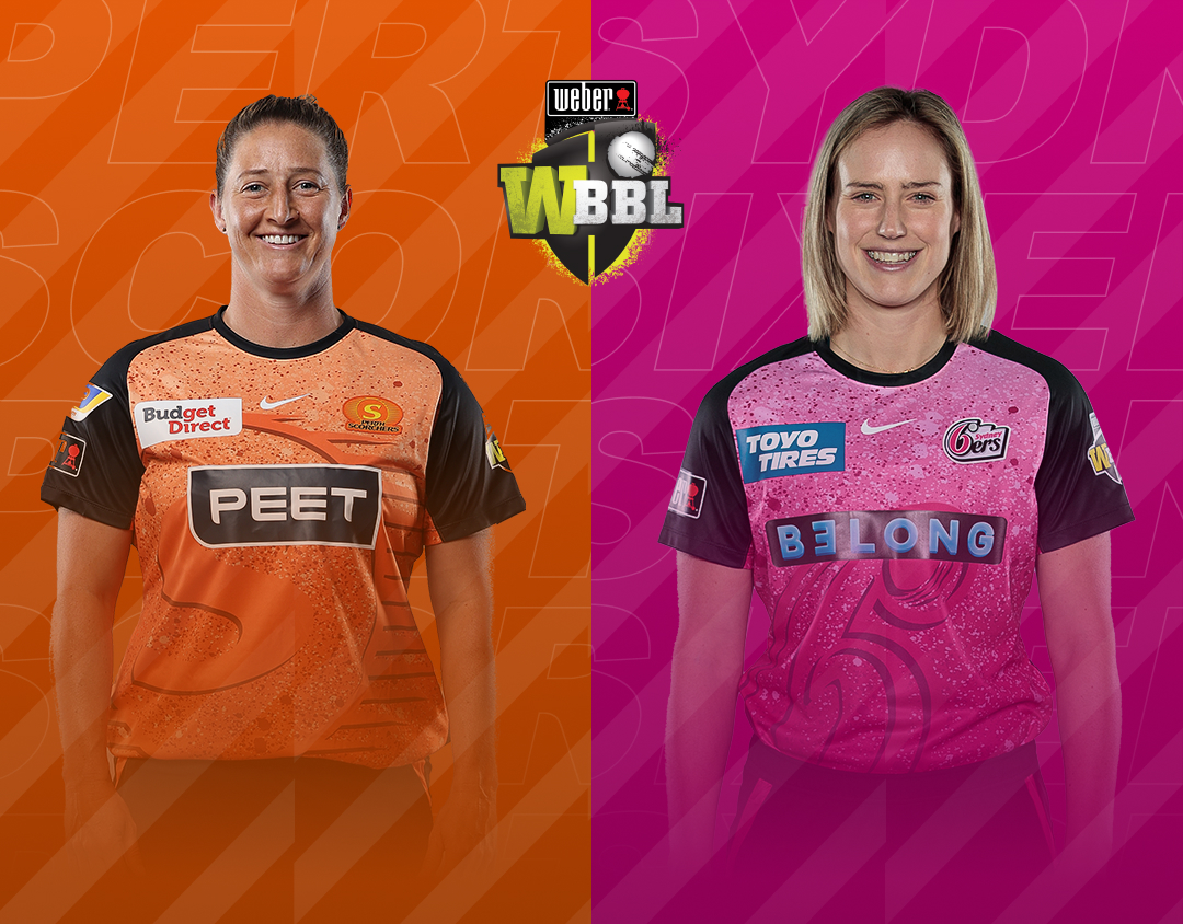 Match 18 of weber wbbl 2023: perth scorchers women vs sydney sixers women banner