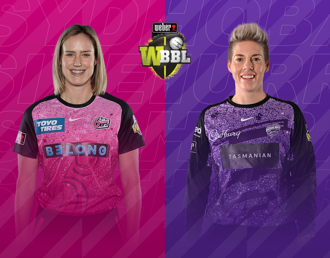 Match 33 of weber wbbl 2023: sydney sixers women vs hobart hurricanes women banner