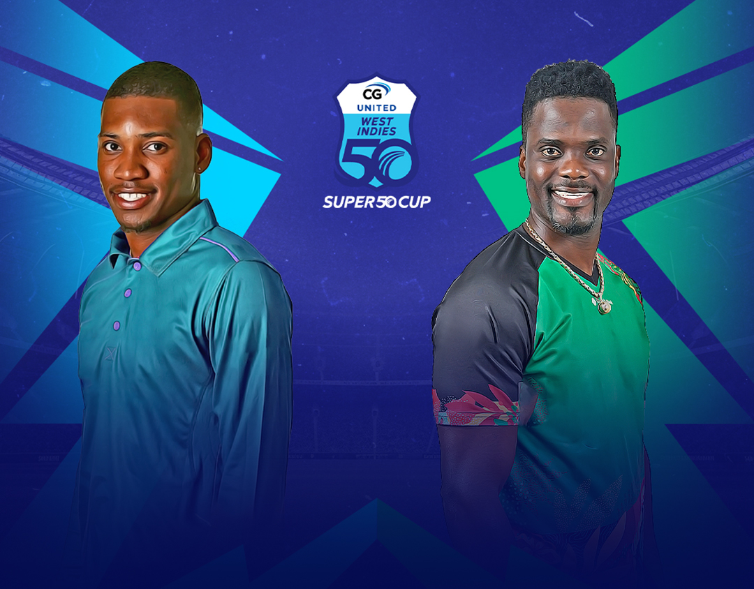 Match 25 of cg united super50 cup, 2023: west indies academy vs windward volcanoes banner