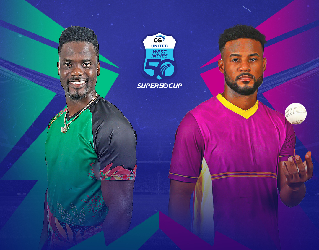 Match 12 of cg united super50 cup, 2023: windward volcanoes vs barbados pride banner