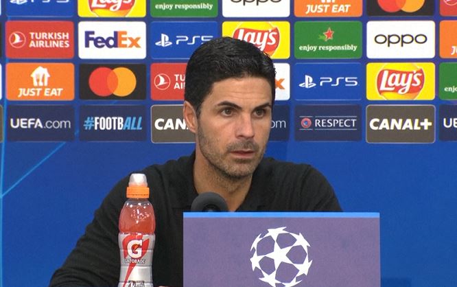 Arteta disappointed with Arsenal's UCL defeat to Lens