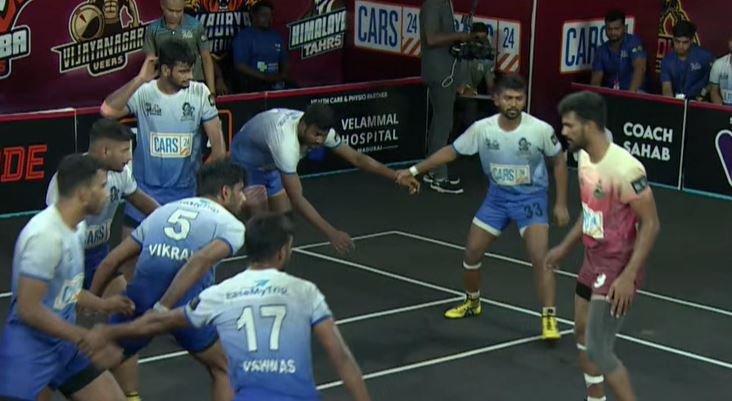 Hampi Heroes trounce Vijayanagara Veers 49-27