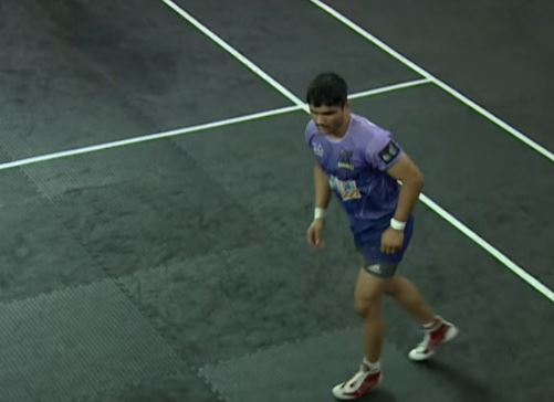 Gangaram displays a cheeky raid