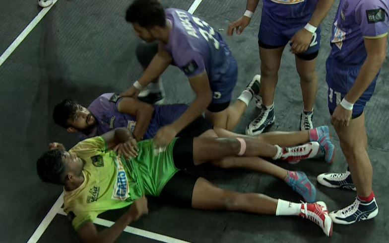 Monu Kumar executes a deadly tackle