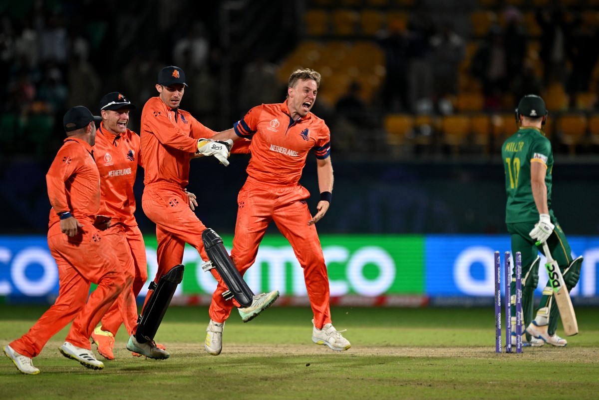 NED shock SA by 38 runs to clinch first WC victory