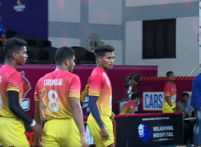 Bhupendra Raut's sturdy defence against Kaziranga Rhinos