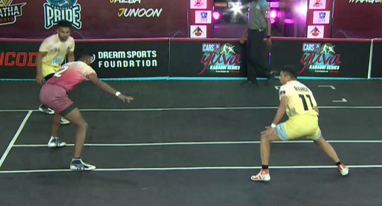 Suresh Oruganti slips past Sindh Sonics' defence