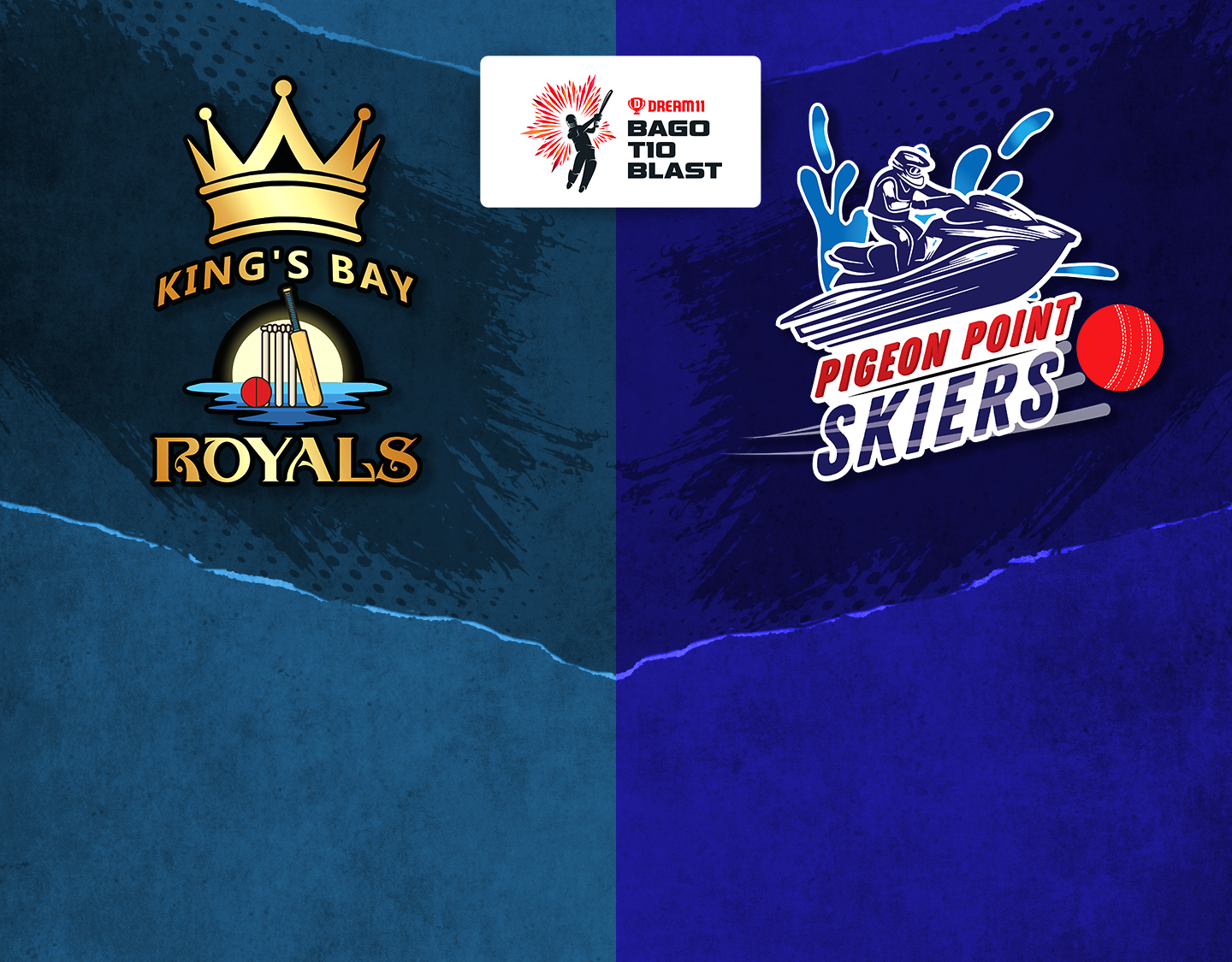 Match 2 of dream11 bago t10 blast, 2023: kings bay royals vs pigeon point skiers banner