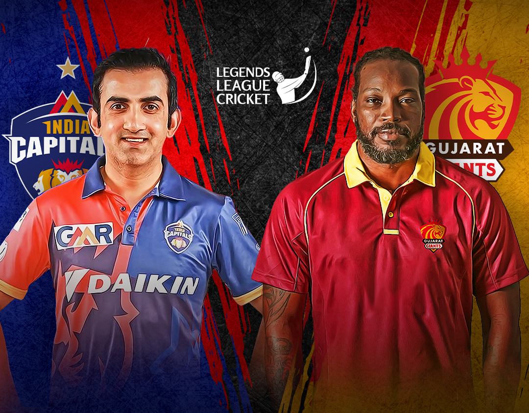 Match 11 of legends league cricket, 2023: india capitals vs gujarat giants banner