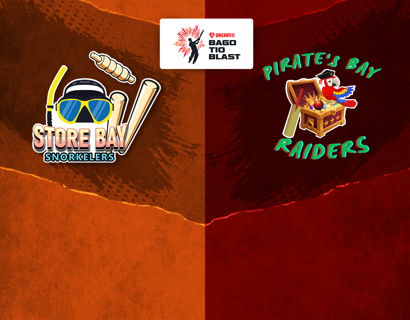 Match 9 of dream11 bago t10 blast, 2023: store bay snorkelers vs pirates bay raiders banner