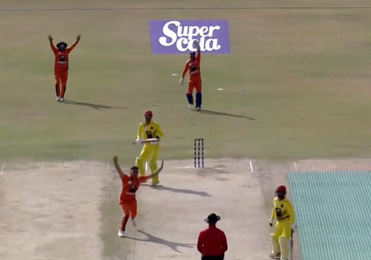 Abdullah Ahmadzai pumps the brakes with 3/54