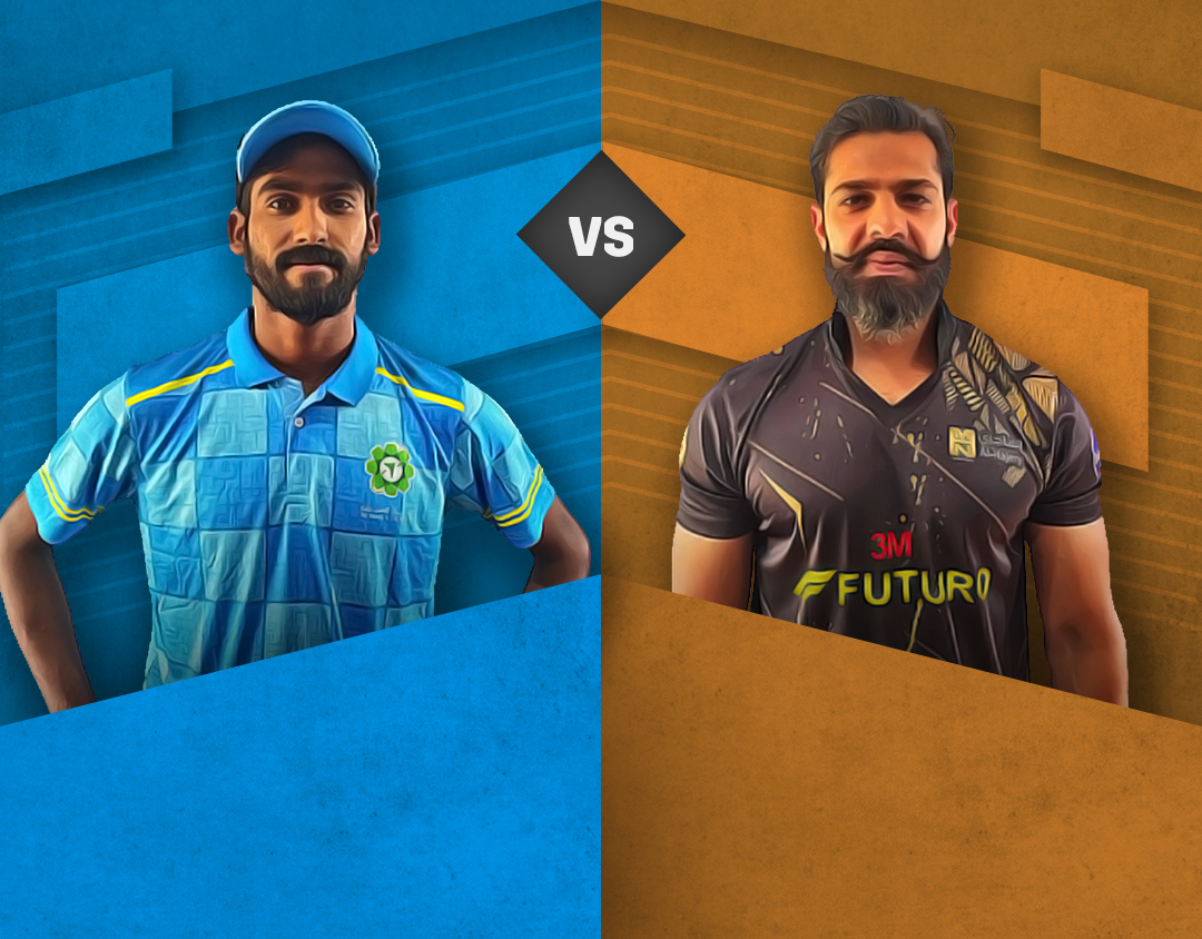 Match 25 of kcc t20 elite cup, 2023: al mulla exchange vs al hajery team xi banner