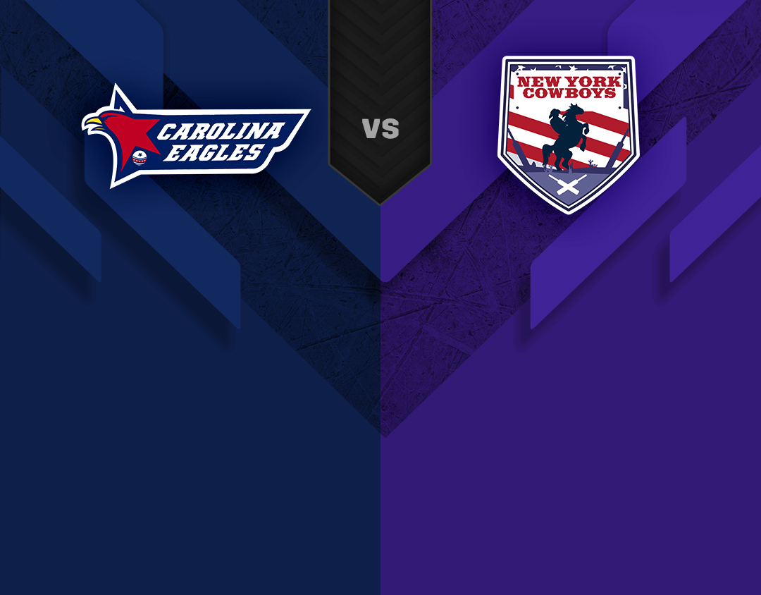 Match 6 of us premier league, 2023: carolina eagles vs new york cowboys banner
