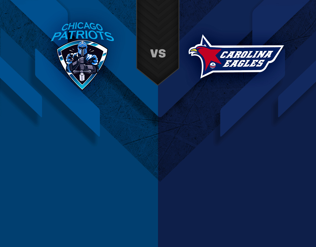 Match 12 of us premier league, 2023: chicago patriots vs carolina eagles banner