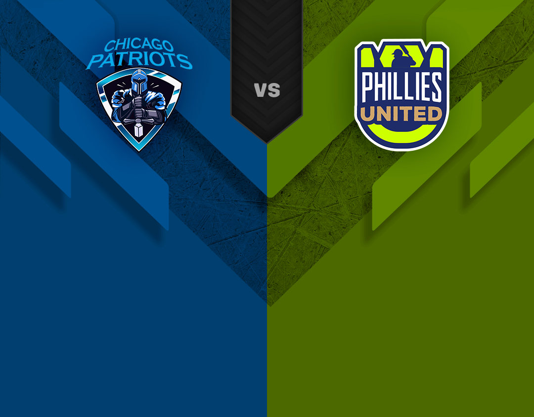 Match 1 of us premier league, 2023: chicago patriots vs phillies united banner