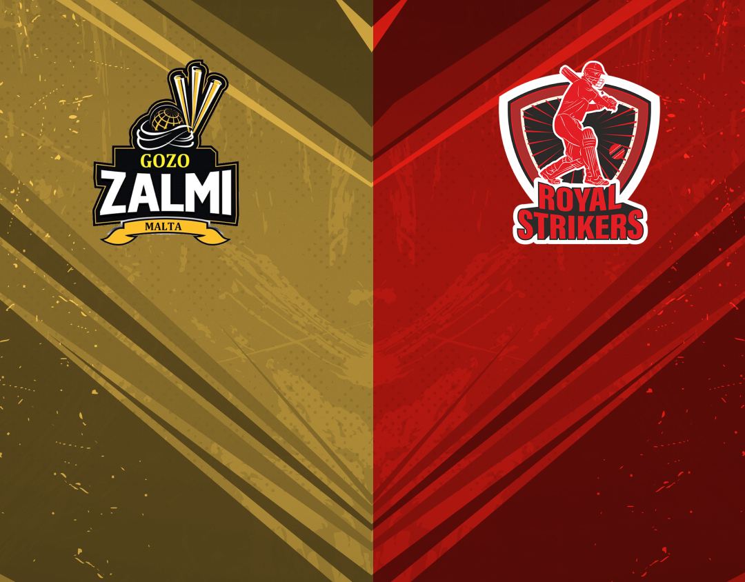 Match 23 of ecs malta, encore, 2023: gozo zalmi vs royal strikers banner