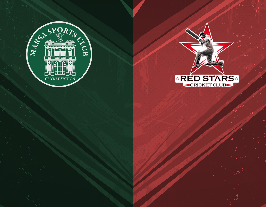Match 59 of ecs malta, encore, 2023: marsa vs red stars banner