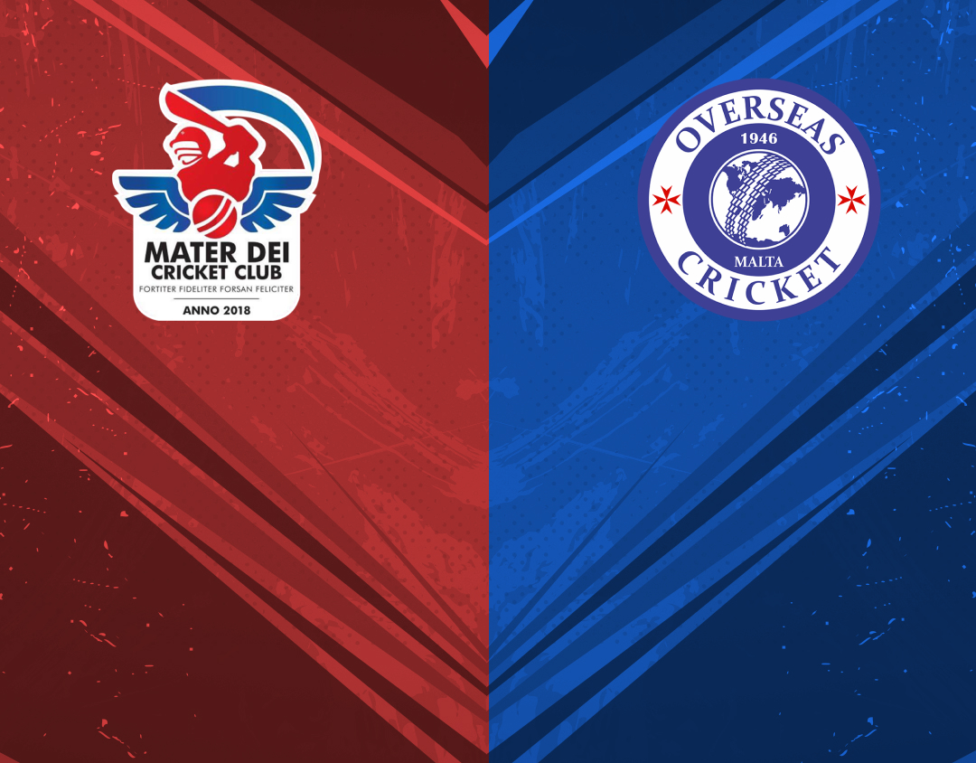 Match 3 of ecs malta, encore, 2023: mater dei vs overseas banner