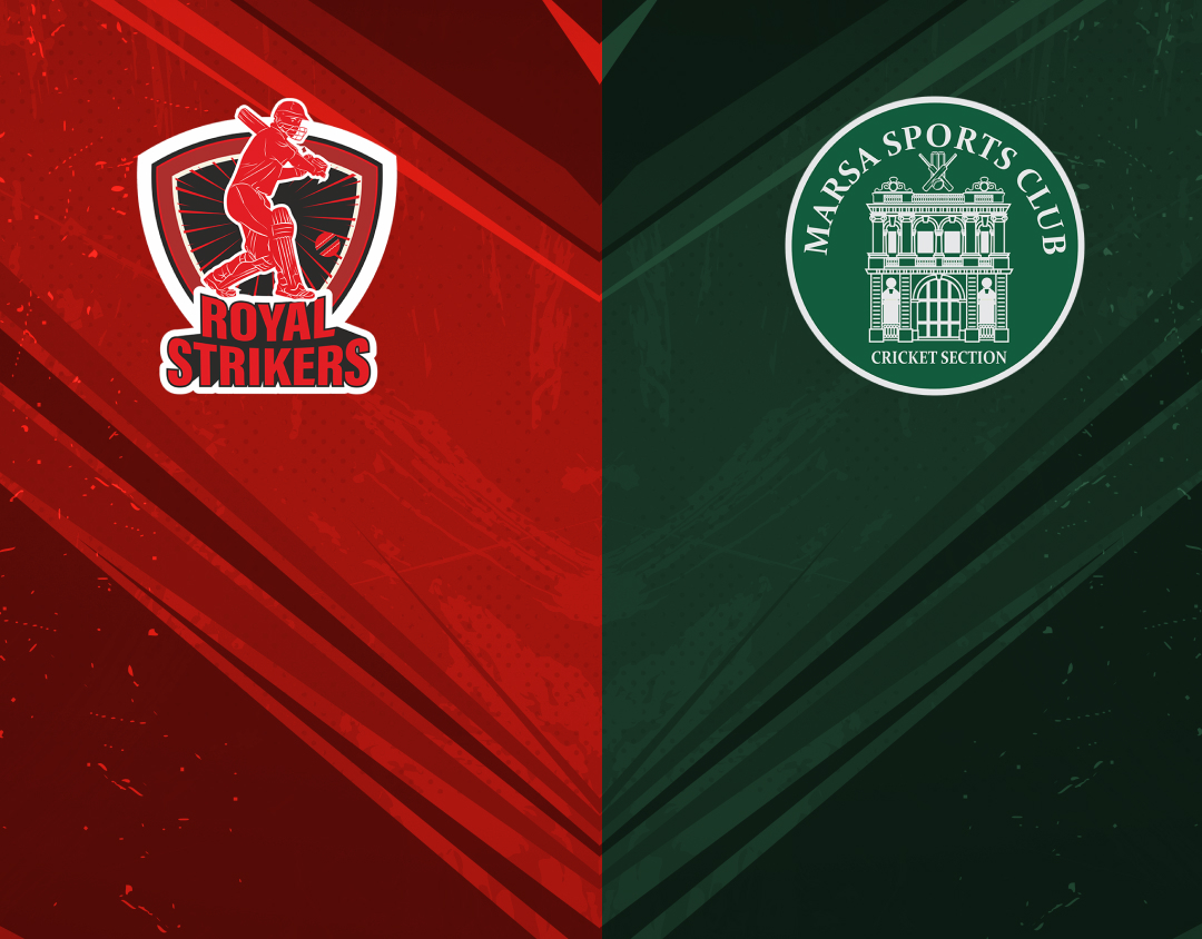 Match 5 of ecs malta, encore, 2023: royal strikers vs marsa banner