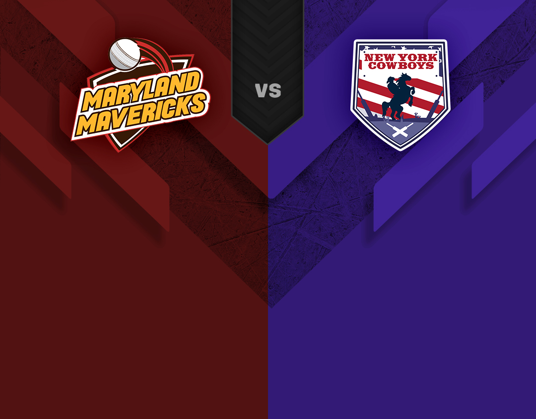 Match 19 of us premier league, 2023: maryland mavericks vs new york cowboys banner