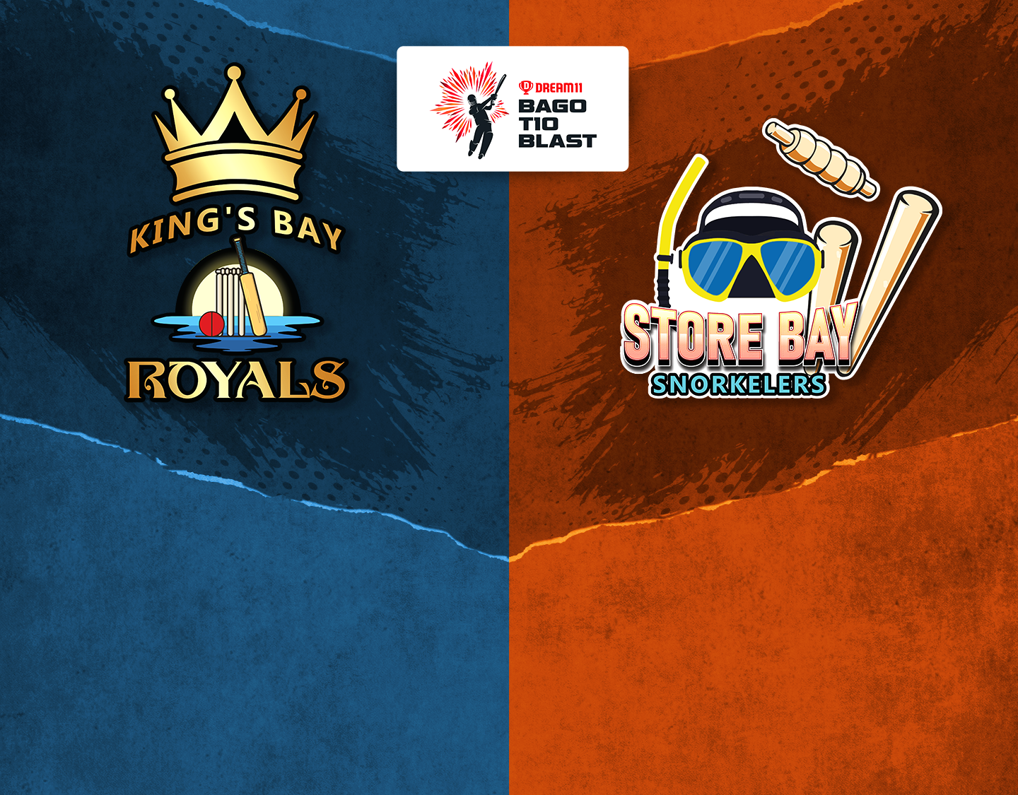 Match 12 of dream11 bago t10 blast, 2023: kings bay royals vs store bay snorkelers banner