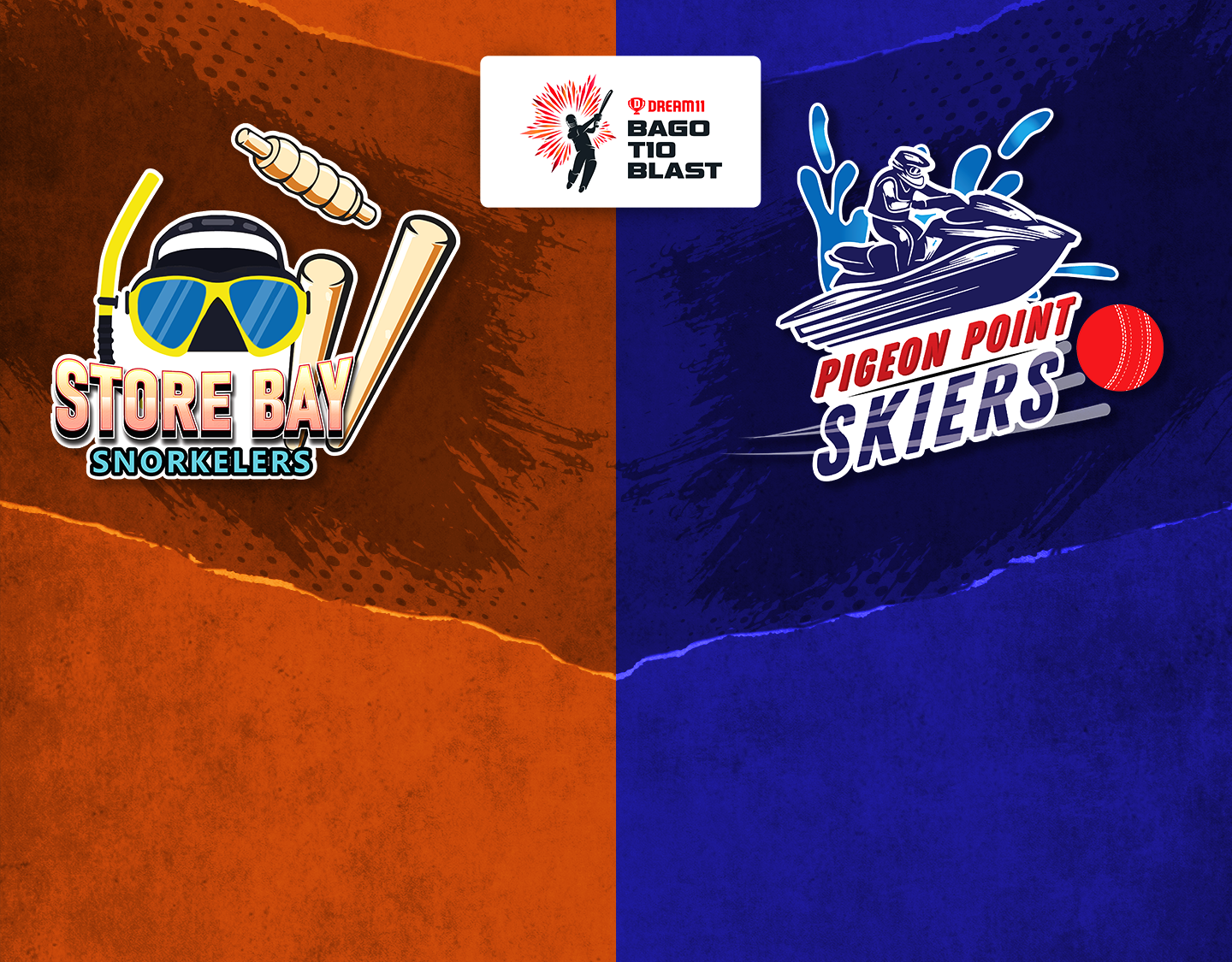 Match 15 of dream11 bago t10 blast, 2023: store bay snorkelers vs pigeon point skiers banner