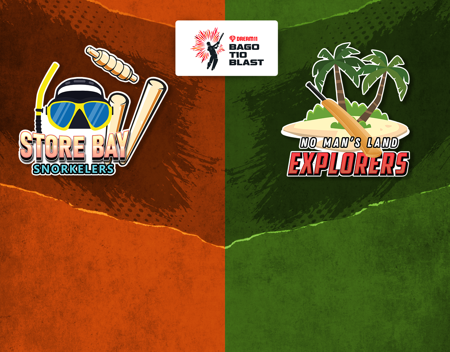 Match 17 of dream11 bago t10 blast, 2023: store bay snorkelers vs no mans land explorers banner