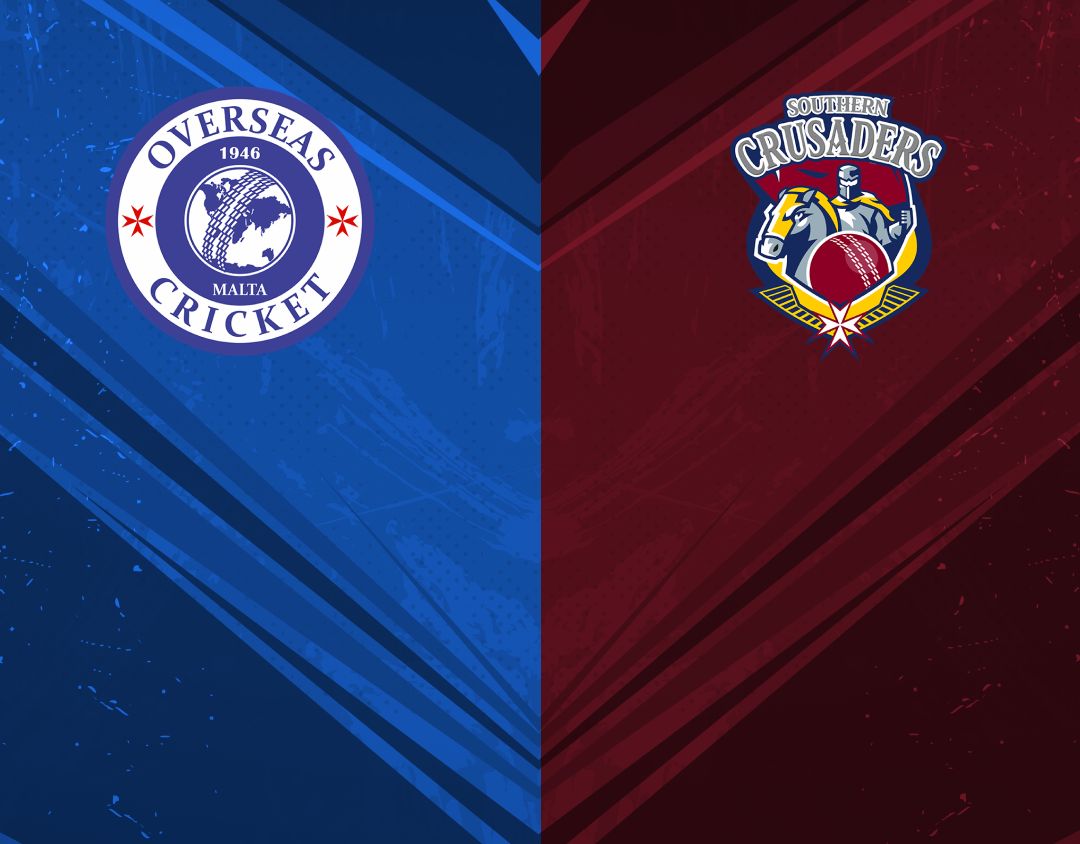 Match 43 of ecs malta, encore, 2023: overseas vs southern crusaders banner