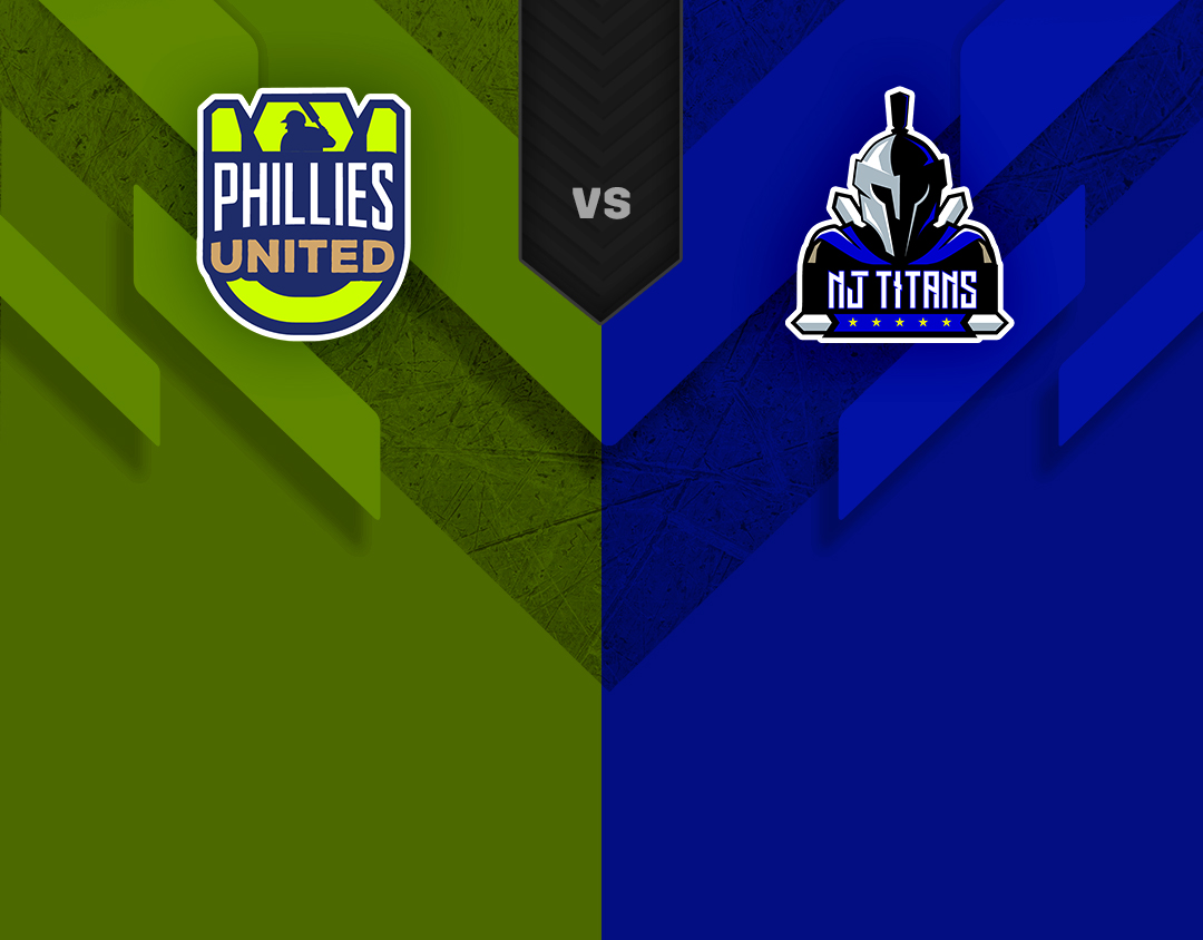 Match 17 of us premier league, 2023: phillies united vs nj titans banner
