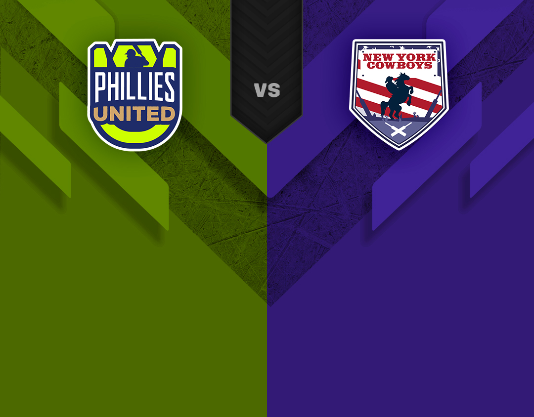 Match 13 of us premier league, 2023: phillies united vs new york cowboys banner