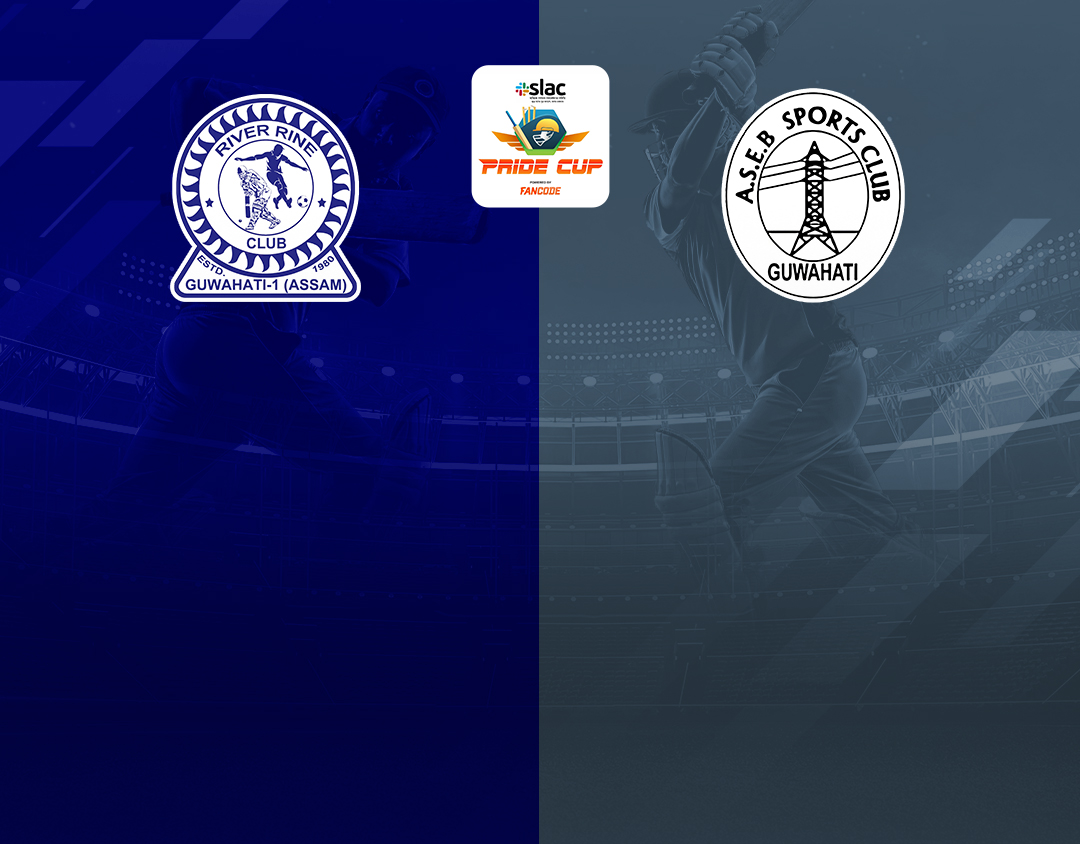 Match 13 of pride cup t20 cricket tournament, 2023: river rine club vs aseb sports club banner