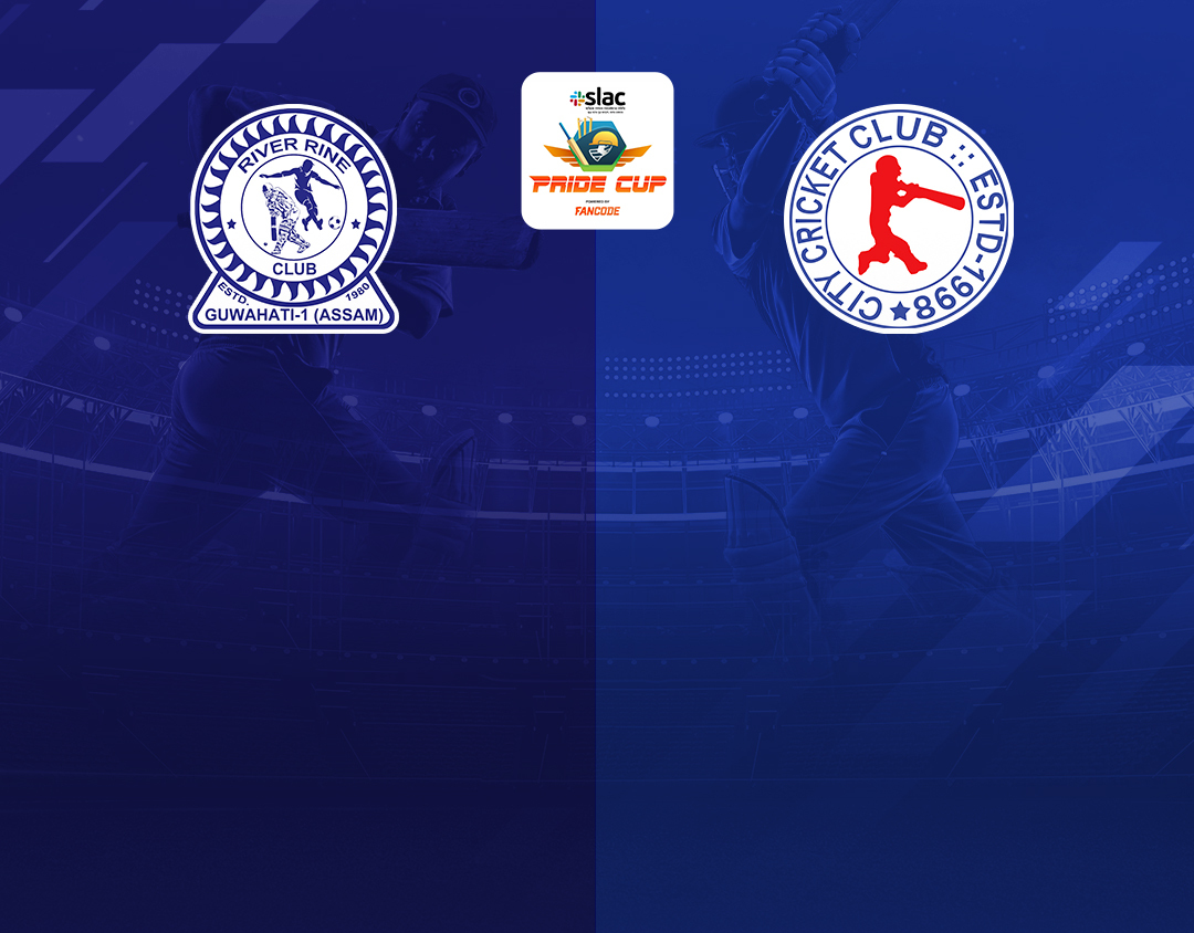 Match 22 of pride cup t20 cricket tournament, 2023: river rine club vs city cricket club banner