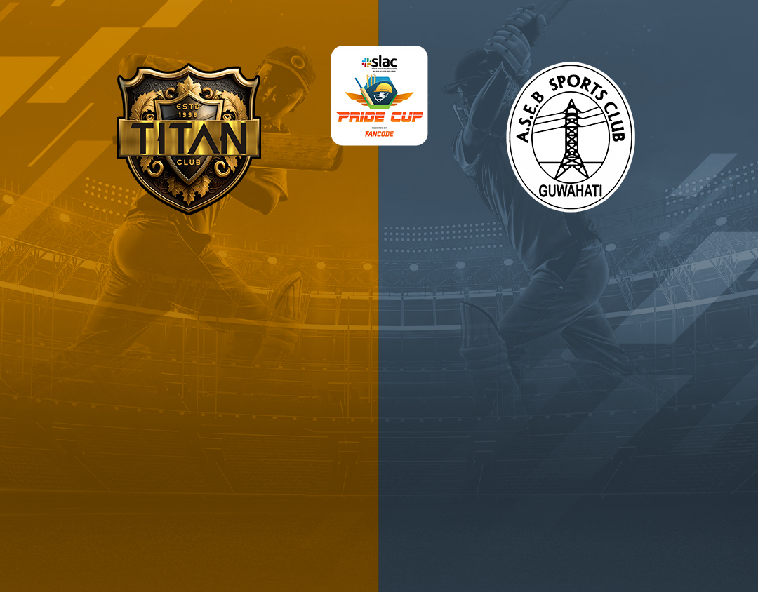 Match 2 of pride cup t20 cricket tournament, 2023: titan club vs aseb sports club banner