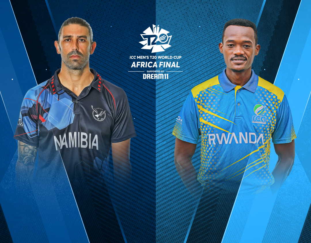 Match 10 of icc mens t20 world cup africa qualifier, 2023: namibia vs rwanda banner