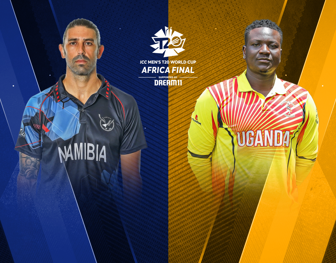 Match 8 of icc mens t20 world cup africa qualifier, 2023: namibia vs uganda banner