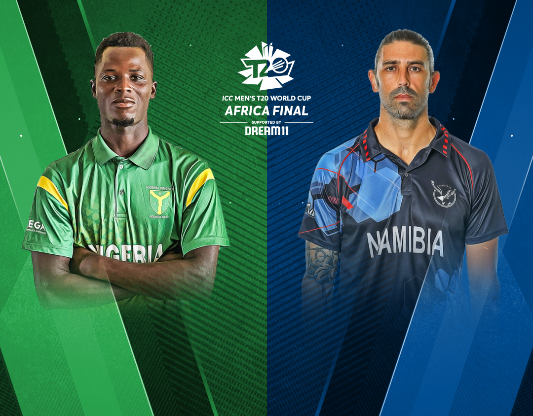 Match 21 of icc mens t20 world cup africa qualifier, 2023: nigeria vs namibia banner