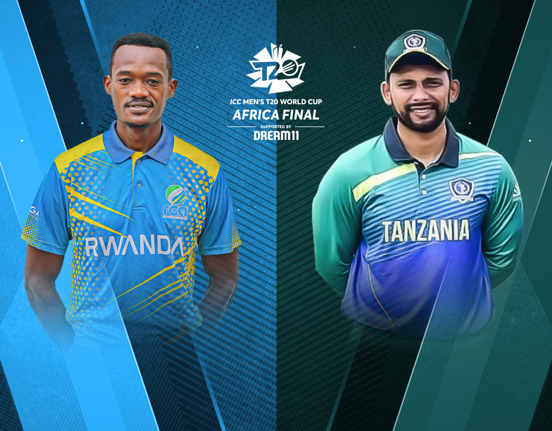 Match 20 of icc mens t20 world cup africa qualifier, 2023: rwanda vs tanzania banner