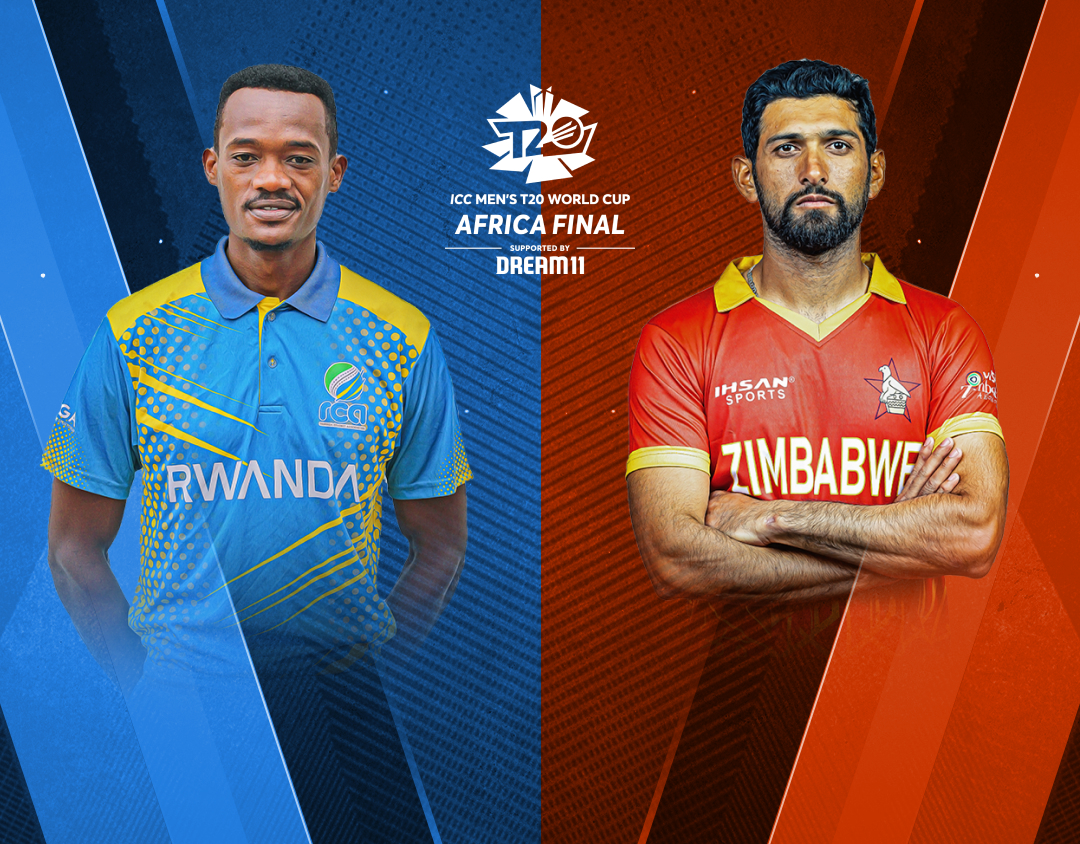 Match 13 of icc mens t20 world cup africa qualifier, 2023: rwanda vs zimbabwe banner