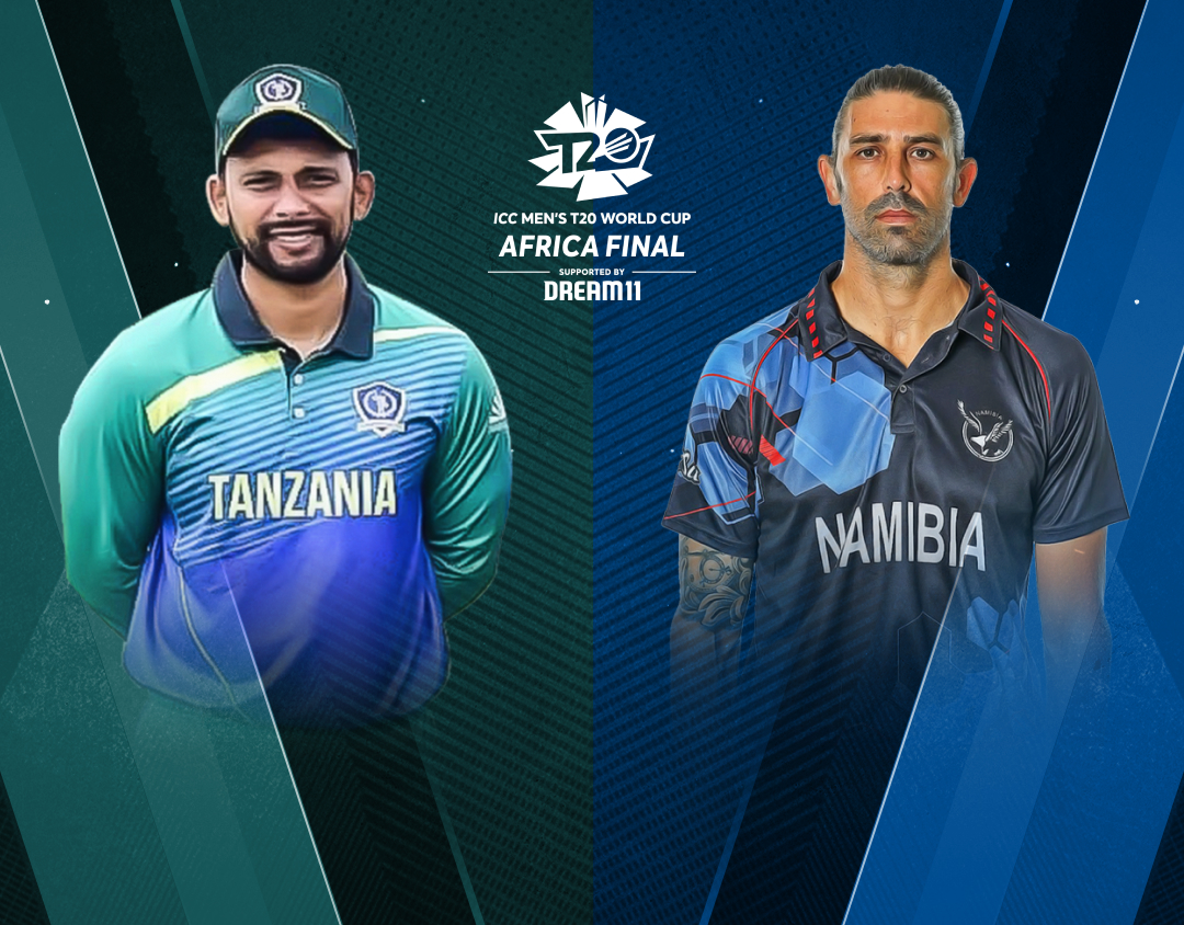 Match 17 of icc mens t20 world cup africa qualifier, 2023: tanzania vs namibia banner