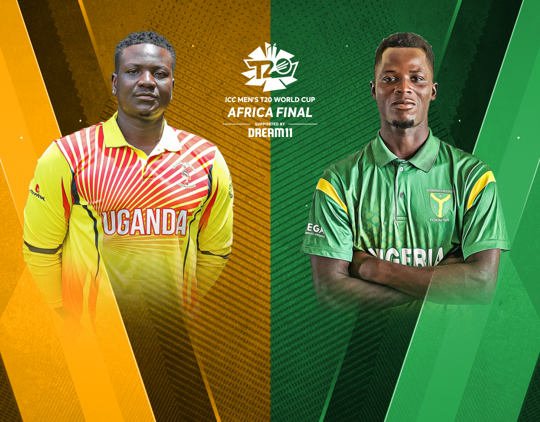 Match 12 of icc mens t20 world cup africa qualifier, 2023: uganda vs nigeria banner