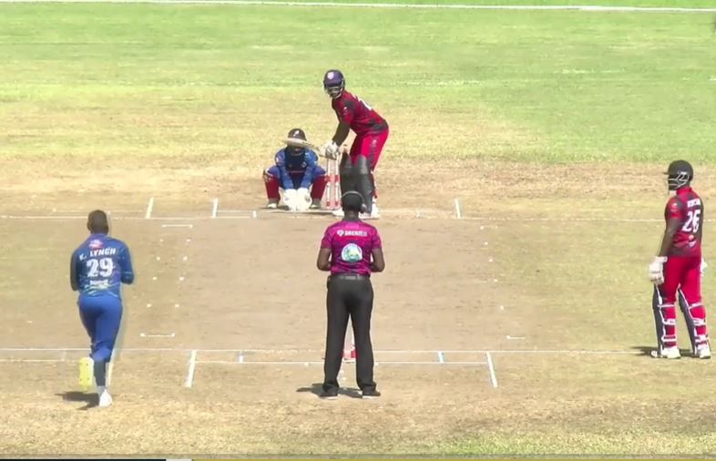 258.6 STRIKE-RATE! Navin Stewart's electrifying 75 off 29