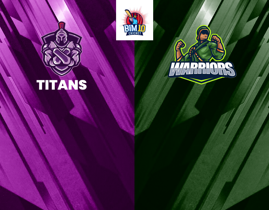 Match 10 of barbados t10: titans vs warriors banner
