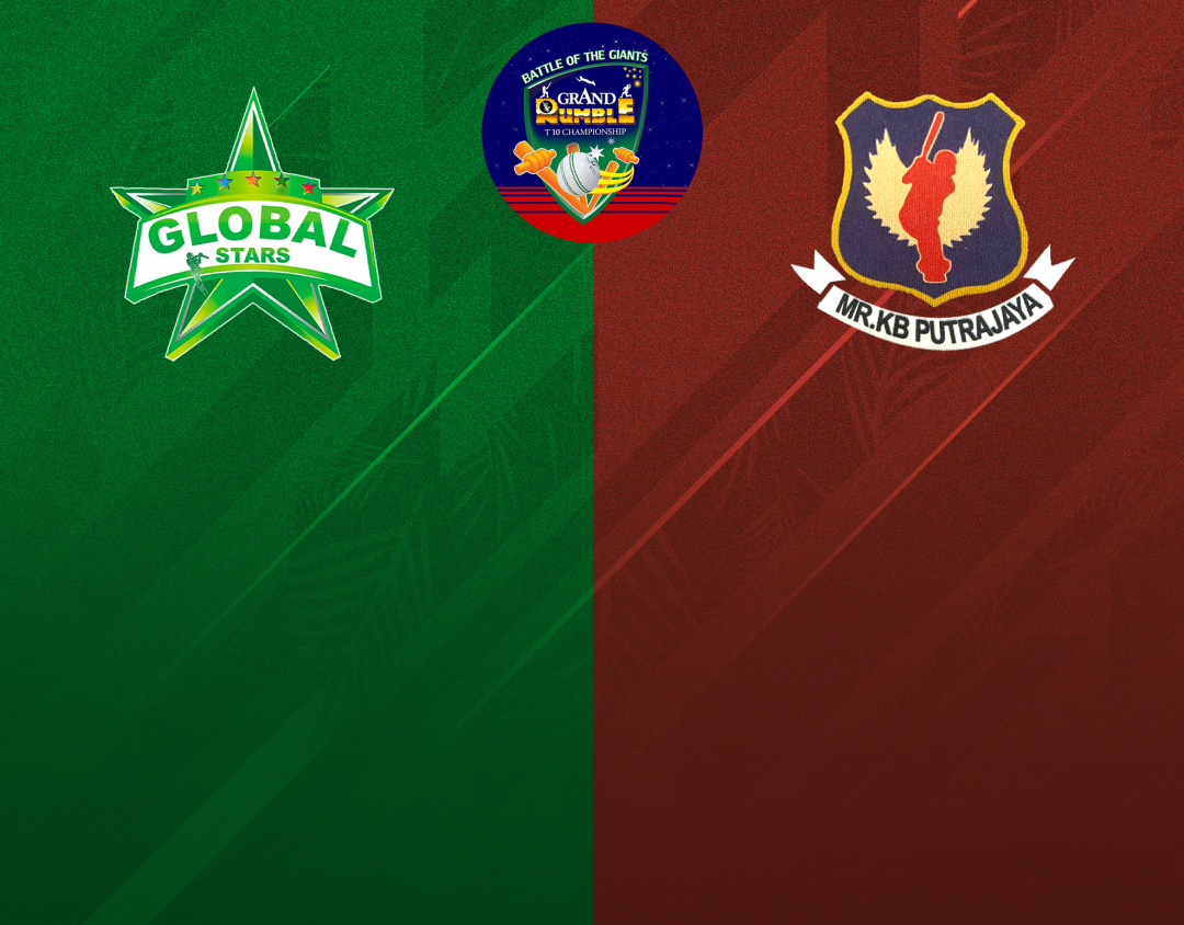 1st semi-final of grand rumble t10 championship: global stars cc vs mr kb putrajaya cc banner