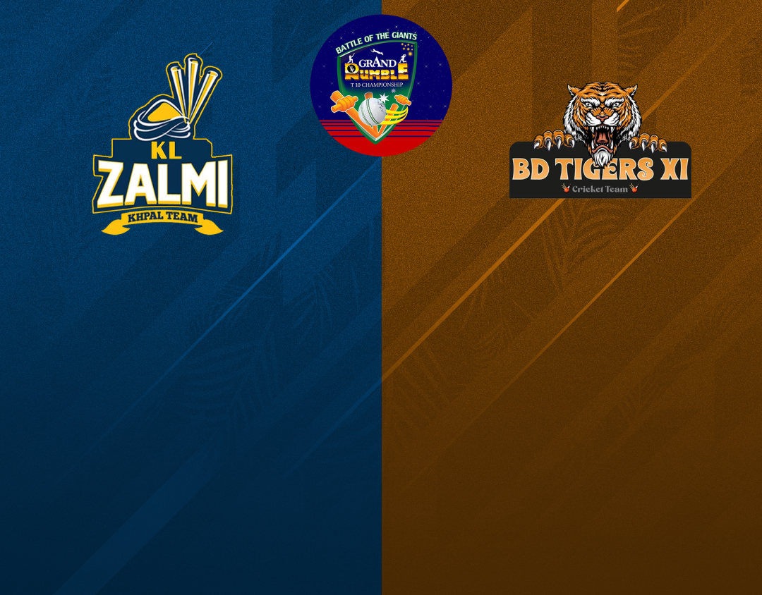 Match 15 of grand rumble t10 championship: kl zalmi vs bangladesh tigers banner