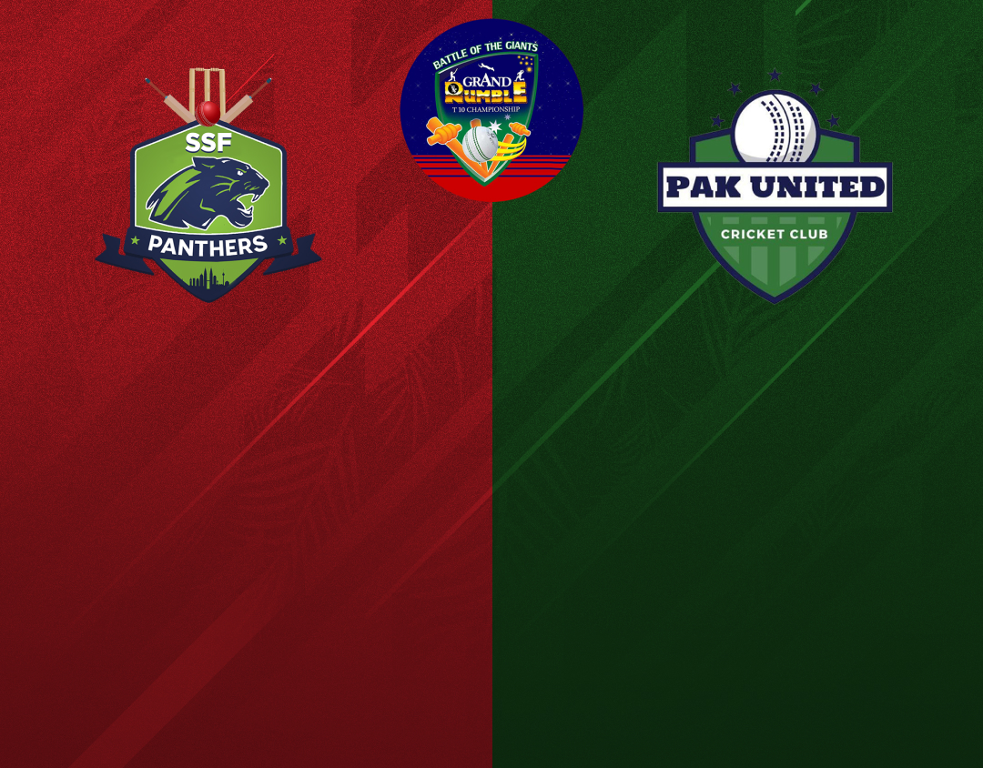 Match 16 of grand rumble t10 championship: ssf panthers vs pak united cc banner