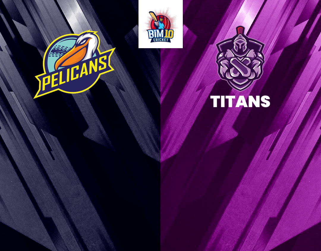 Match 17 of barbados t10: pelicans vs titans banner